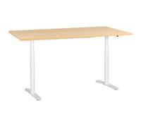 Beliani Electric Adjustable Standing Desk Destinas 180 Cm 72 Cm Light Brown/ White