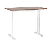 Beliani Electric Adjustable Standing Desk Destinas Brown/ White 120 Cm 72 Cm