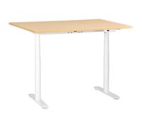 Beliani Electric Adjustable Standing Desk Destinas Light Brown/ White 120 Cm 72 Cm