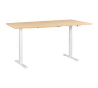 Beliani Electric Adjustable Standing Desk Destines Light Brown/ White 180 Cm 72 Cm