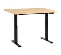 Beliani Electric Adjustable Standing Desk Destines Black/ Light Brown 120 Cm 60 Cm
