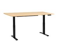 Beliani Electric Adjustable Standing Desk Destines Black/ Light Brown 160 Cm 72 Cm