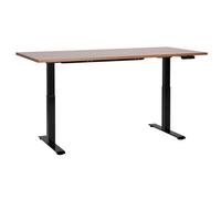 Beliani Electric Adjustable Standing Desk DESTINES Brown/ Black 160 cm 72 cm, Brown
