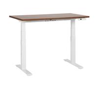 Beliani Electric Adjustable Standing Desk Destines Brown/ White 120 Cm 72 Cm