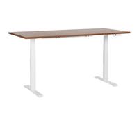 Electric Adjustable Standing Desk DESTINES Brown/ White 180 cm 80 cm