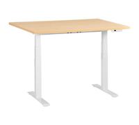 Beliani Electric Adjustable Standing Desk Destines Light Brown/ White 120 Cm 60 Cm