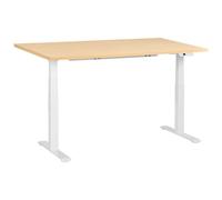 Beliani Electric Adjustable Standing Desk DESTINES Light Brown/ White 160 cm 72 cm, Brown