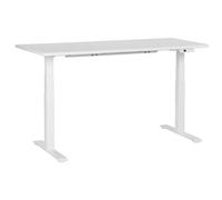 Beliani Electric Adjustable Standing Desk Destines White 160 Cm 72 Cm