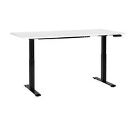 Beliani Electric Adjustable Standing Desk Destines White/ Black 160 Cm 72 Cm