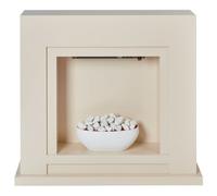 Beliani Electric Fireplace Heater SAHARA Beige