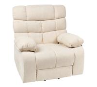 Beliani Electric Recliner Chair Ares Fabric Light Beige