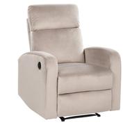 Electric Recliner Chair VERDAL with Footrest Velvet Beige