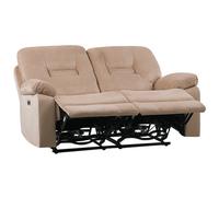 Electric Recliner Sofa 2 Seater BERGEN Velvet Light Beige with USB Port