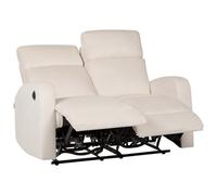 Beliani Electric Recliner Sofa 2 Seater Verdal Velvet Beige
