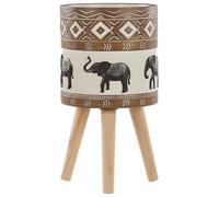 Beliani Elevated Plant Pot Achilio 30cm Dark Brown, Black