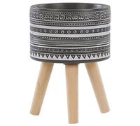 Beliani Plant Pot Stand 25 X 25 X 35 Cm Grey Arginia