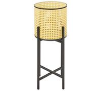 Beliani Elevated Plant Pot FALLOPIA Metal 25 cm Beige, Cream