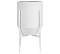 Elevated Plant Pot HYBRIDUM Metal 33 cm White