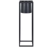 Beliani Elevated Plant Pot Idra Metal 15 Cm Black