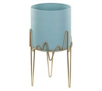 Elevated Plant Pot KALANDRA 19 cm Light Blue Metal