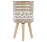Beliani Elevated Plant Pot Milina 30 Cm Beige