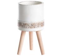 Elevated Plant Pot SKIATOS 22 cm Off-White