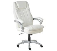 Beliani Executive Chair Chief Faux Leather Off-White