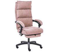 Beliani Executive Chair Eaton Chenille Pastel Pink