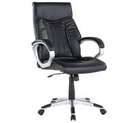 Beliani Executive Chair Triumph Faux Leather Black