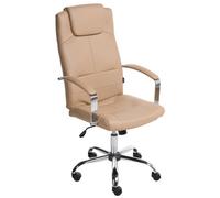 Beliani Executive Chair Winner Faux Leather Sand Beige