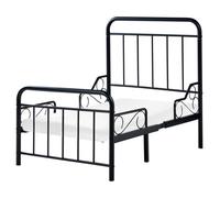 Extendable Kids Bed Metal ANAIS 90 x 200 cm (EU Single) Black