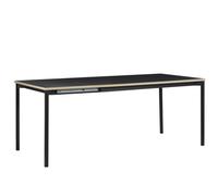 Beliani Extending Dining Table AVIS Black 140/190 cm 90 cm, Black