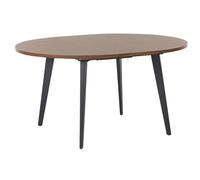 Beliani Extending Dining Table BOVINA Dark Brown 120/150 cm 120 cm