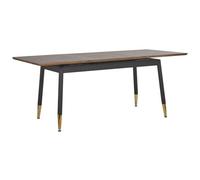 Beliani Extending Dining Table CALIFORNIA Dark Brown 160/200 cm 90 cm