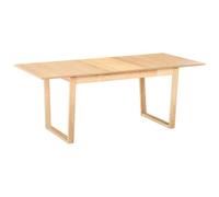 Beliani Extending Dining Table CAMDEN Light Ash Wood 160/200 cm 95 cm, Brown