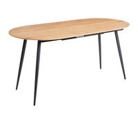 Extending Dining Table CLAVET Light Brown 120/160 cm 80 cm