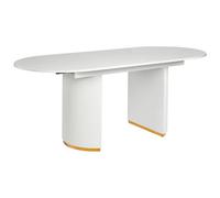 Extending Dining Table DULVERTON White 160/200 cm 90 cm