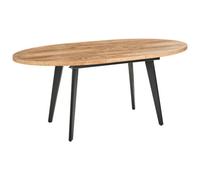 Beliani Extending Dining Table Dutton Brown 140/180 Cm 90 Cm