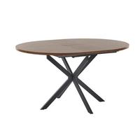 Beliani Extending Dining Table FRIONA Dark Brown 110/140 cm 110 cm