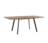 Extending Dining Table HARLOW Dark Brown 140/180 cm 90 cm