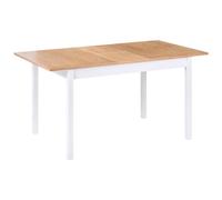 Beliani Extending Dining Table Houston Light Brown/ White 120/150 Cm 90 Cm Pine Wood