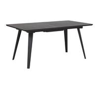 Beliani Extending Dining Table Irvington Black 160/200 Cm 90 Cm