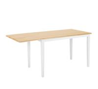 Extending Dining Table LOUISIANA Light Brown 120/160 cm 75 cm Wood