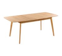 Beliani Extending Dining Table Madox Light Oak 150/190 Cm 90 Cm