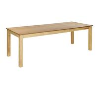 Beliani Extending Dining Table MADURA Natural Ash Wood 160/240 cm 90 cm