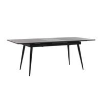 Extending Dining Table MALDON Black 160/200 cm 90 cm