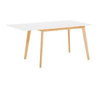Beliani Extending Dining Table Medio White 120/155 Cm 80 Cm