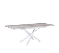 Beliani Extending Dining Table MOIRA White 160/200 cm 90 cm, White