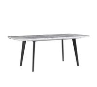 Beliani Extending Dining Table MOSBY Black/ White 160/200 cm 90 cm, White