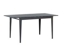 Beliani Extending Dining Table Norley Black 120/160 Cm 80 Cm